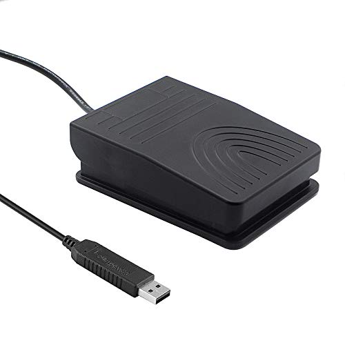 iKKEGOL [Upgraded] USB Foot Pedal Switch Video Game PC Hands Free Footswitch One Key Control Program Computer Mouse Keyboard HID with 2M Cable