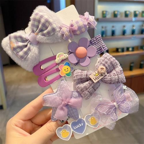 Cute Purple Hair Pin Set
