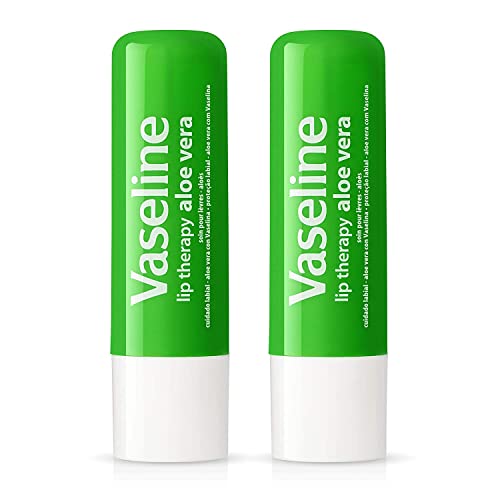 Vaseline Lip Therapy Aloe Care 2 x4.8g - Aloe Vera - 4.8 g (Pack of 2)
