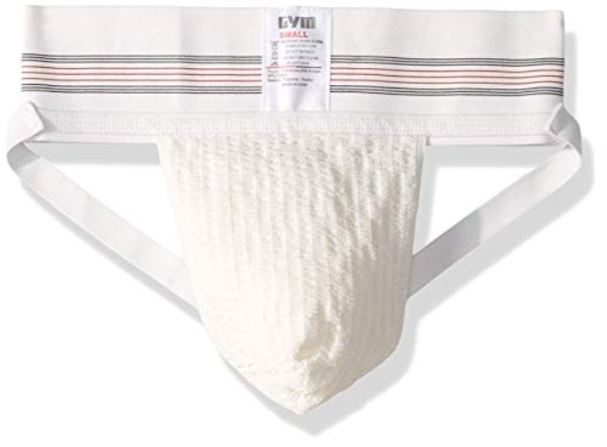 GYM mens 3" Wide Band Classic Athletic Supporter - Large - White