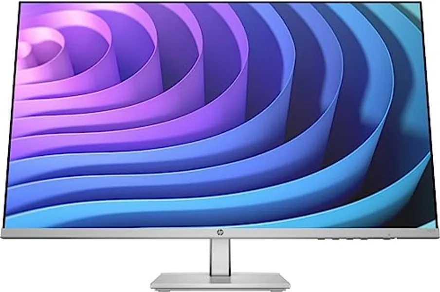 HP 27" Computer Monitor, FHD Desktop Monitor with Adjustable Height (HDMI, VGA), Gaming Monitor with IPS LED for Learning, Gaming, Business and Entertainment, M27h - Silver & Black, DealExpress