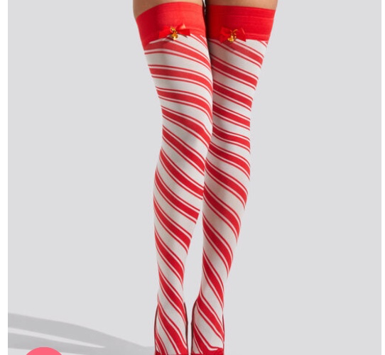 Christmas Candy Cane Bow Hold Ups | Ann Summers