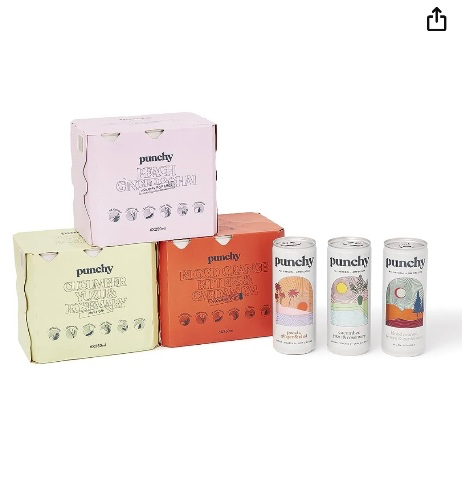 Punchy drinks. Mixed flavours. Non Alcoholic, 250ml x 24 Cans - Mixed Case 250 ml (Pack of 18)