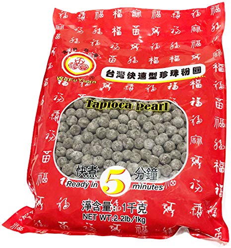 Instant Black Bubble Tea Tapioca Pearls, 1kg/2.2lbs