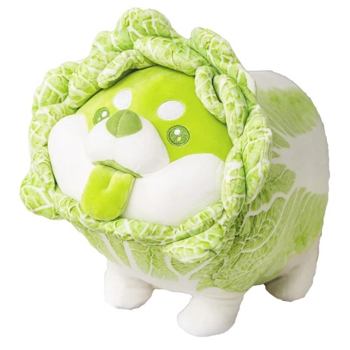 Kawaii Cabbage Shiba Plush - 25cm