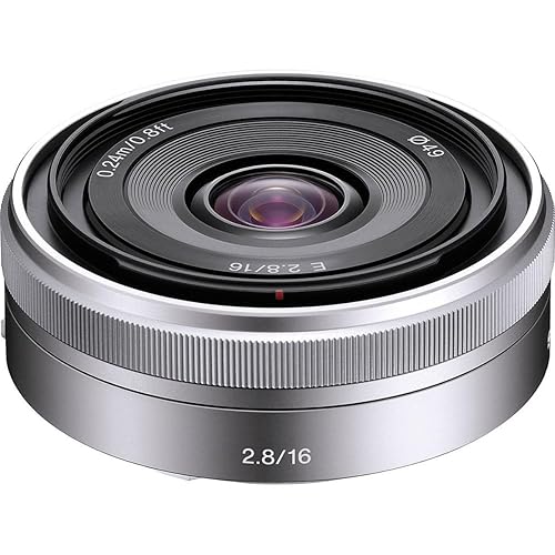 Sony Alpha SEL16F28 E-Mount 16mm F2.8 Lens (Silver)