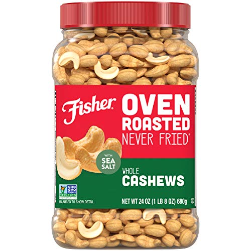 Fisher Snack Oven Roasted Never Fried Whole Cashews