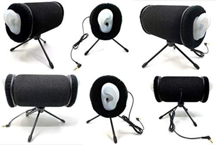 MS-BINAURAL-EARS-MAX - Master Series by Sound Professionals - Binaural Ear microphone - Dense foam cylinder "head" offers Binaural recording without using your own head