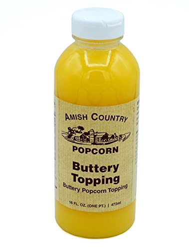 Amish Country Popcorn | Buttery Popcorn Topping | 16 oz Jar | Old Fashioned, Non-GMO and Gluten Free (16 oz Jar) - Butter - 16 Fl Oz (Pack of 1)