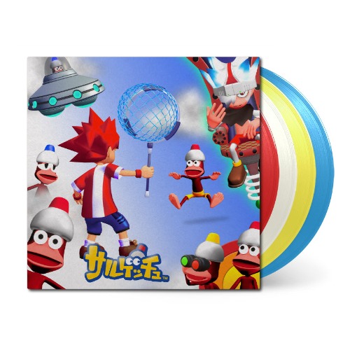 Ape Escape - Originape Soundtracks in a Box | 4xLP Box Set with Translucent Red Clear Yellow & Blue Vinyl