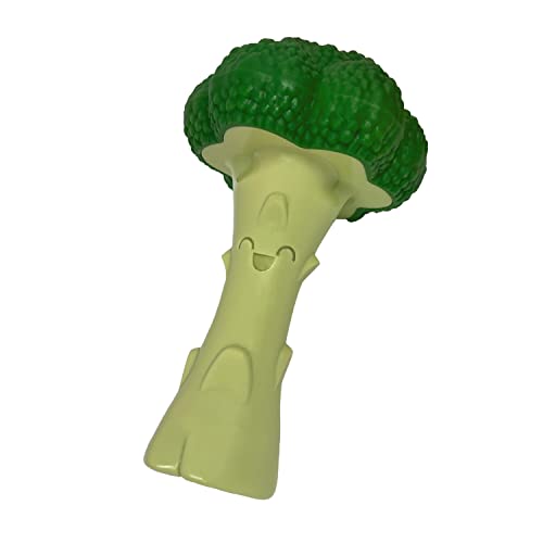 NYLABONE Broccoli Dog Toy Power Chew – Cute Dog Toys for Aggressive Chewers – with a Funny Twist! Bacon & Cheese Flavor, Large/Giant - Large up to 50 lbs. - Broccoli