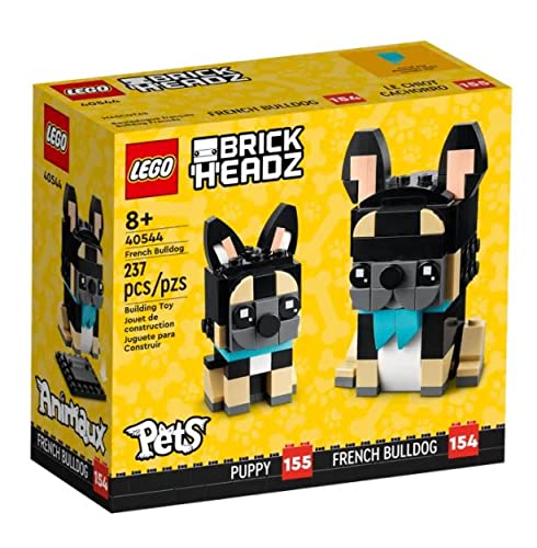 Lego BrickHeadz Pets Dogs, Cats, Fish, Birds or Hamsters (Choose Pet) (French Bulldog 40544) - French Bulldog 40544