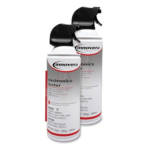 Innovera IVR10012 10 oz. Can Compressed Air Duster Cleaner (2/Pack) - 1