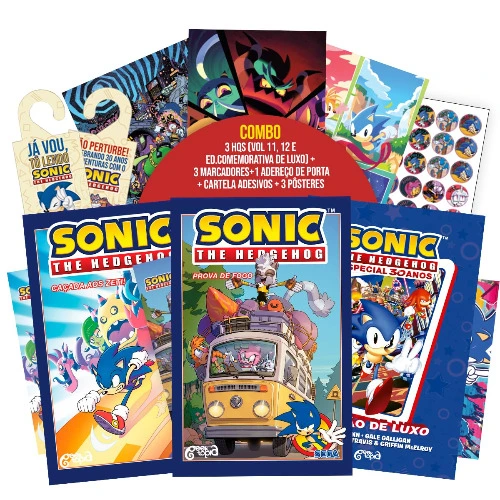 Combo Sonic volumes 11, 12 e Edição Especial 30 Anos