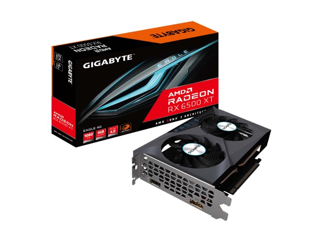 [Graphics Card] Gigabyte Radeon RX 6500 XT Eagle 4G Graphics Card, WINDFORCE 2X Cooling System, 4GB 64-bit GDDR6, GV-R65XTEAGLE-4GD Video Card