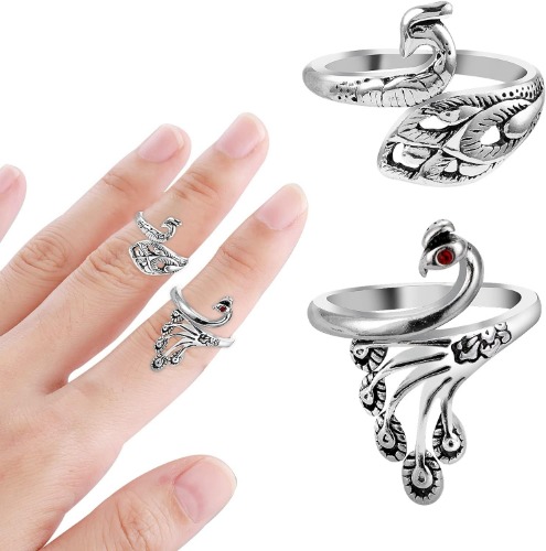 Sibba Adjustable Hook Knitting Crochet Supplies Opening Finger Thimble Yarn Holder Loop Ring Crocheting Counter Kit Stitch Markers Tags Pins Hand Weaving (2 PCS Silver) - 2 PCS Silver