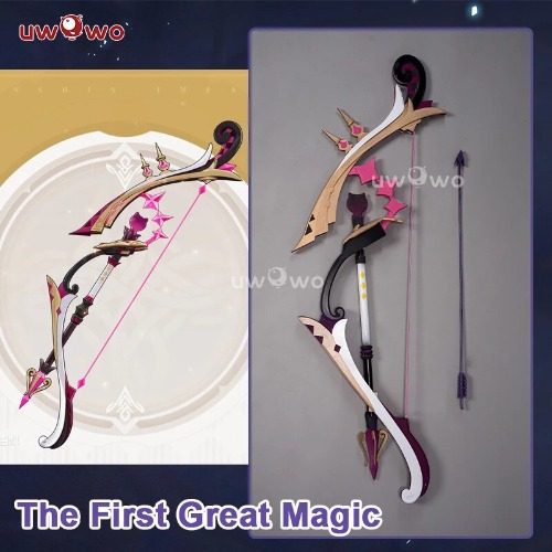 Genshin Impact Cosplay Wooden Weapons Lyney Props  Great Magic Bow Arroww - AliExpress 