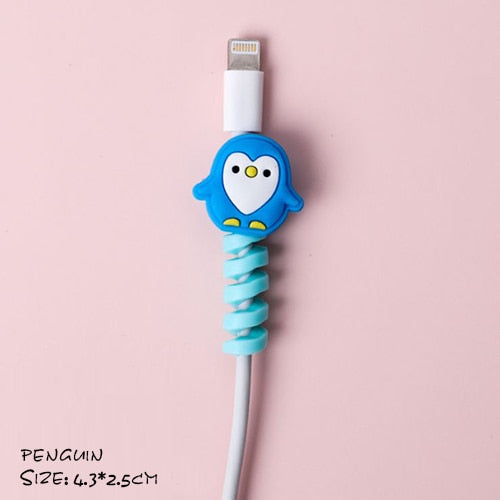 Cartoon Charging Cable Character - Penguin