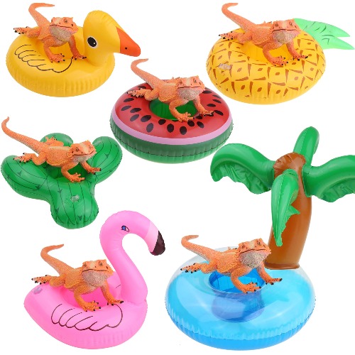 YUYUSO 6 Pack Bearded Dragon Lizard Bathe Float Bathtub Toy Enjoy The Bath Time with Bearded Dragon - 