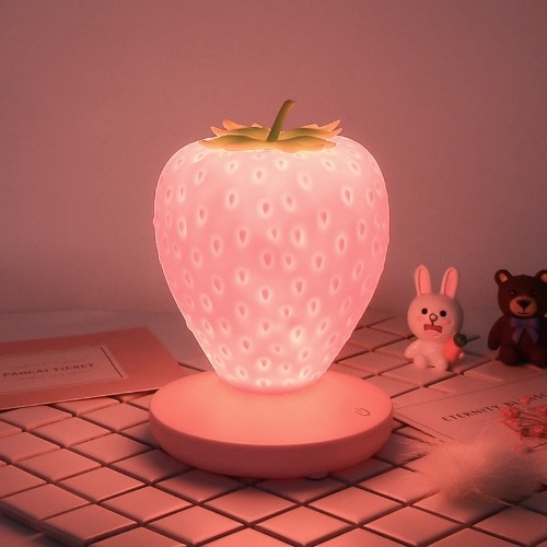 Strawberry-themed Night Light | Pink Berry