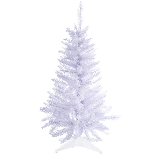 Mini Christmas Tree 3FT Artificial Desktop Xmas Tree for Holiday Decor 160 Branch Tips, White - White - 3FT