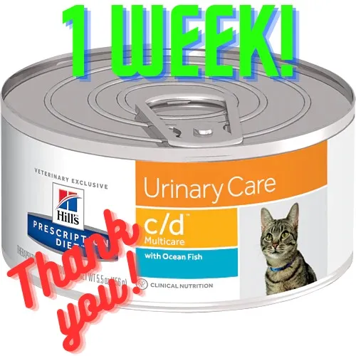 1 Week of Fury's Urinary Cat Food!