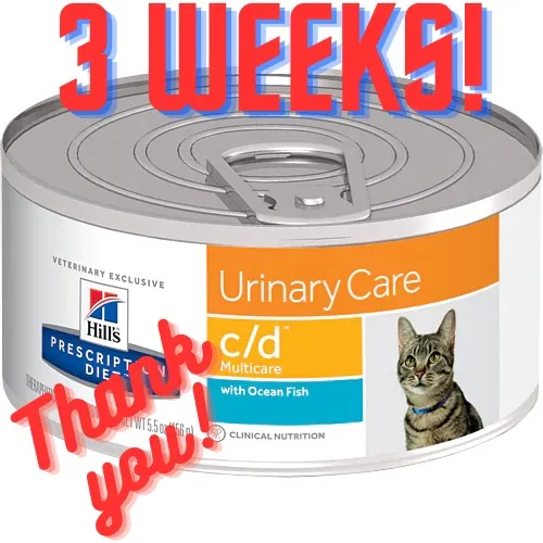 3 Weeks of Fury's Urinary Cat Food!