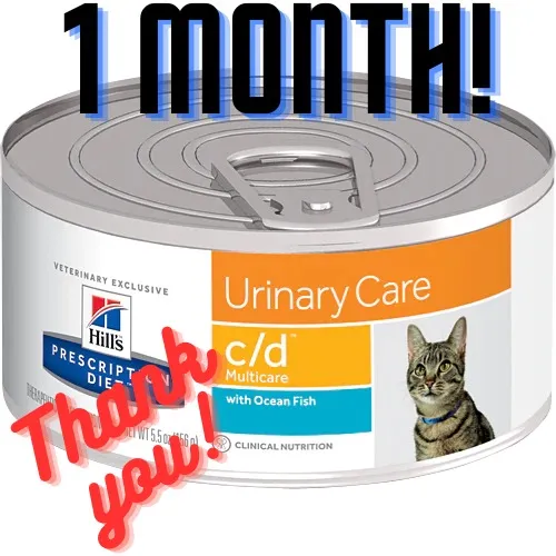 1 MONTH of Fury's Urinary Cat Food!