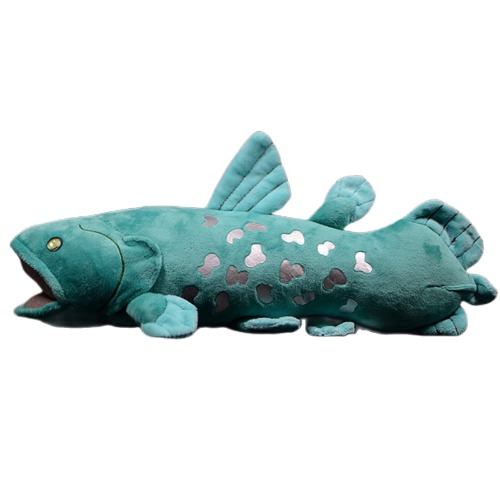 lilizzhoumax Coelacanth Plush Stuffed Animal, 14 Inch Blue Simulation Coelacanth Plush Stuffed Toy Simulate Real Animal Plush Toy, Gift for Boys and Girls - Coelacanth