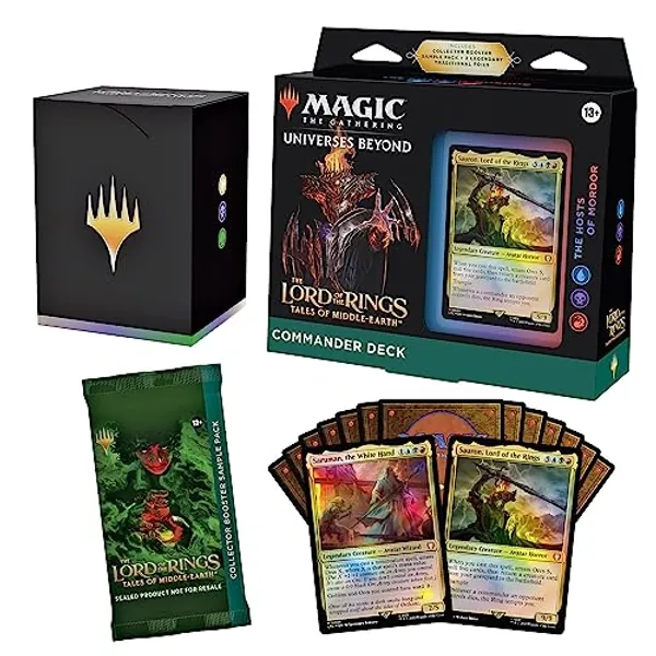 Magic: The Gathering The Lord of The Rings: Tales of Middle-Earth Commander Deck 4 + Collector Booster Sample Pack - Commander - The Hosts of Mordor