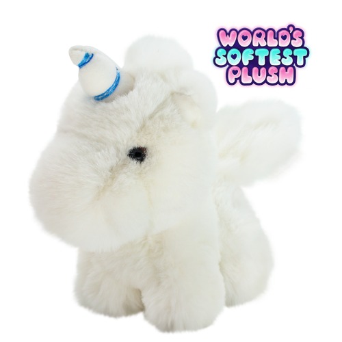 World's Softest All 11" - 11" Spring White Unicorn
