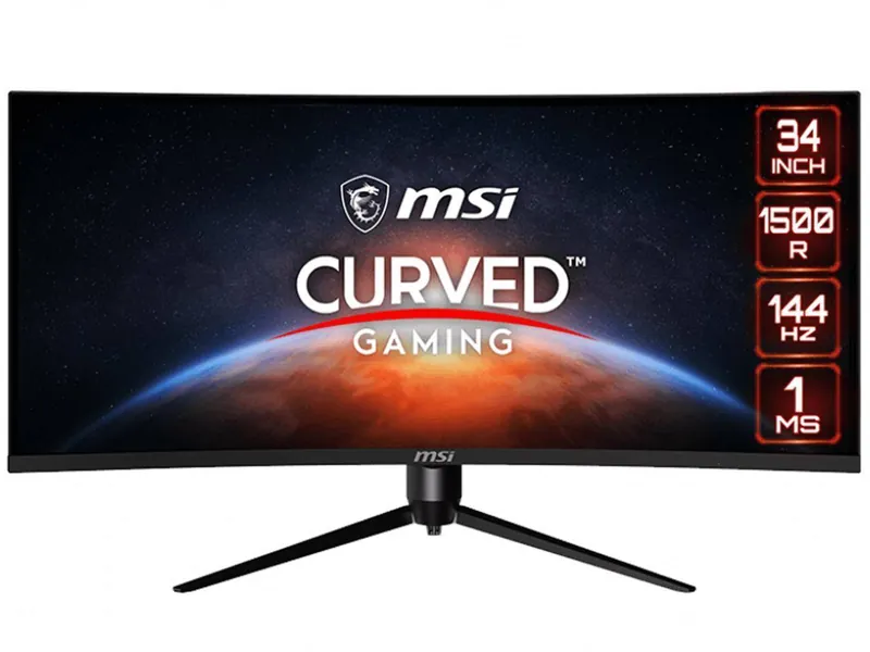 MSI Optix MAG342CQR 34 UWQHD 3440 x 1440 (2K) 1ms (MPRT) 144 Hz 2 x HDMI, DisplayPort AMD FreeSync Curved Gaming Monitor