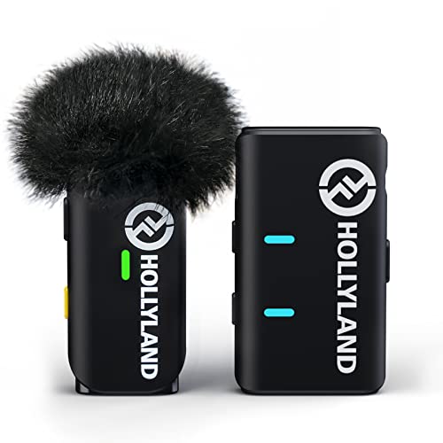 Hollyland Lark M1 Wireless Lavalier Microphone (1TX+1RX, No Charging Case) Compatible with iPhone Android Camera, 650ft 8h Noise Reduction Lapel Mic for YouTube, Interview, Recording, Vlog, Black - 1TX+1RX - Black