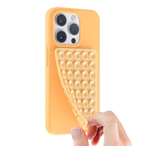 Silicone Suction Cup Phone Case Mount Double Sided, Silicon Sticky Phone Grip with Higher Suction Power for Cell Phone, Hands-Free Phone Accessories Holder for Selfies and Videos, Baby Yellow
