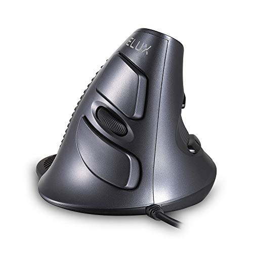 DeLUX Souris Verticale Filaire (M618BU-Noir)