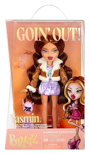 Bratz Goin' Out! Doll - Yasmin - 1 Sammlerpuppe mit Accessoires, einem Outfit, einer Handtasche, einer Sonnenbrille und einer Bürste - Kinderspielzeug - ab 6 Jahren