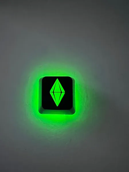 Plumbob sims backlit keycap