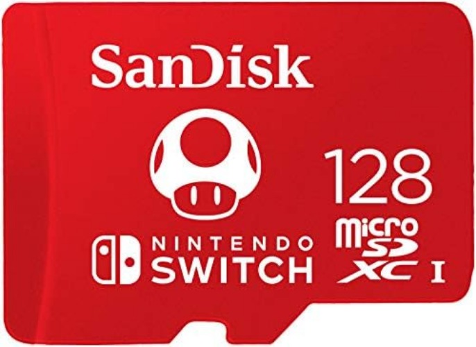 SanDisk 128GB microSDXC-Card, Licensed for Nintendo-Switch - SDSQXAO-128G-GNCZN - Super Mario Super Mushroom - 128GB