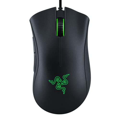 Razer DeathAdder Essential Gaming Mouse: 6400 DPI Optical Sensor - 5 Programmable Buttons - Mechanical Switches - Rubber Side Grips - Classic Black - Classic Black