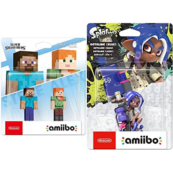 amiibo™ - Steve + Alex 2-pack - Super Smash Bros.™ Series & Octoling (Blue) - Splatoon Series