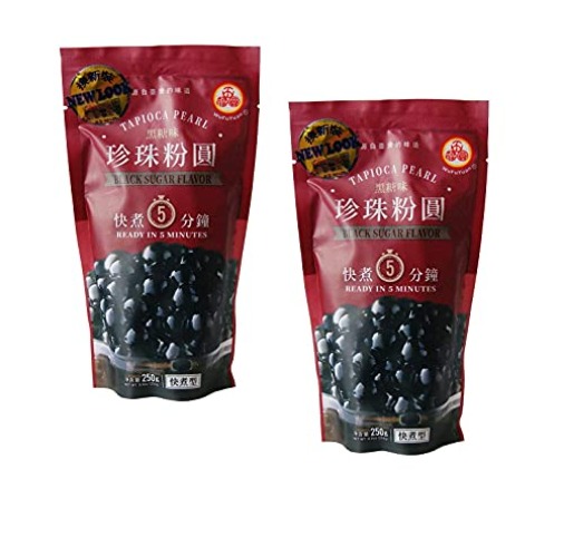 WuFuYuan - Tapioca Pearl Black 8.8 Oz / 250 G (Pack of 2) - Black