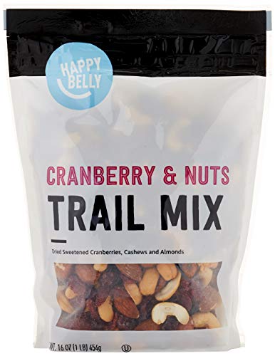 Amazon Brand - Happy Belly Cranberry & Nuts, Trail Mix, 16 Oz - Cranberry & Nuts - 1.00 Pound (Pack of 1)