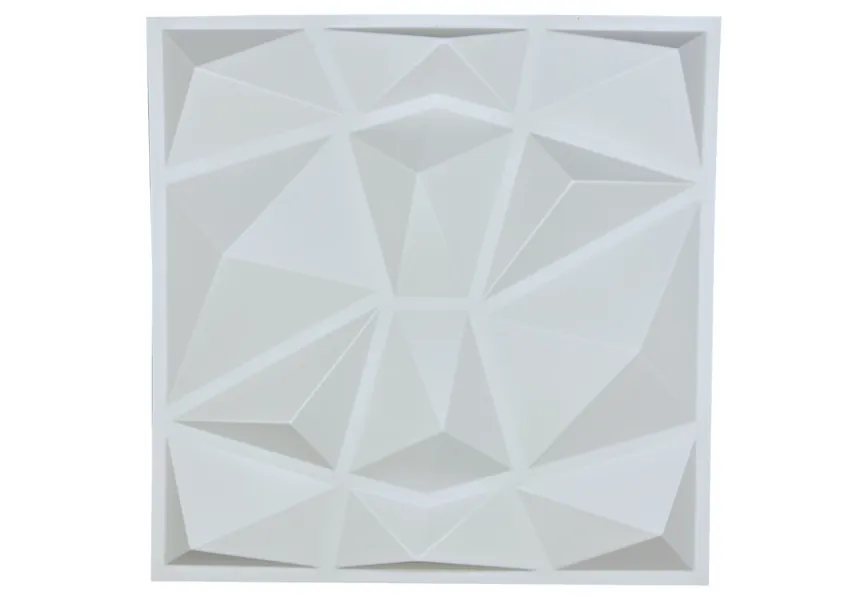12 Pack - Geometric 3D Wall Panel For Sound Diffusion - Modern 3D Design For Walls And Ceilings - 30x30 cm / White