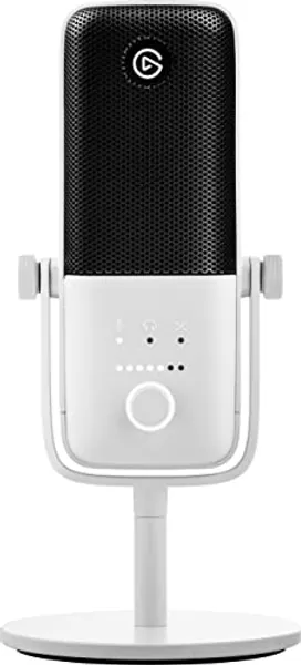 Elgato Wave:3 White, microfono condensatore USB premium per streaming, podcast, gaming e home office, software di mixaggio gratis, plug-in per effetti audio, anti-distorsione, plug ’n play, Mac, PC