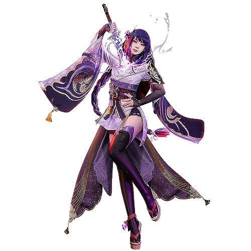 Genshin Raiden Shogun Baal Cosplay Game Genshin Impact Cosplay Costume for Women Men SR Halloween Costume Outfit (L, Baal) - Large - Baal