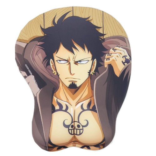 ONE Piece Trafalgar Law Mouse Pads with Silicone Gel Wrist Rest 3D Anime Gaming Mousepads 2Way Skin (MP1001) - MP1001