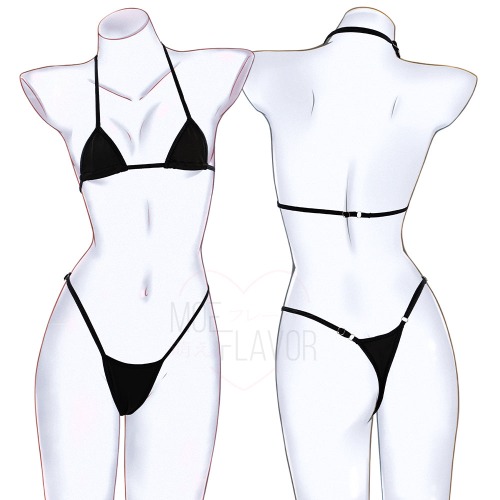 Micro Lingerie - Black / Without Cross / XL/2XL