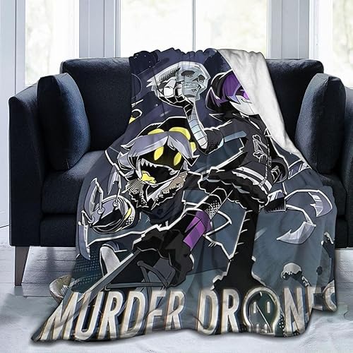 Ultra-Soft Micro Fleece Blanket Murder Drones Fashion Print All Season Couch Sofa Warm Bed Throw Blanket 80"X60" - Black - 80"x60"