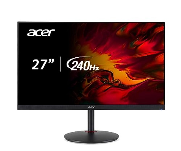acer Nitro 27" WQHD 2560 x 1440 PC Gaming IPS Monitor | AMD FreeSync Premium | Up to 240Hz Refresh | Up to 0.5ms | DisplayHDR 400 | sRGB 99% | 1 x Display Port 1.4 & 2 x HDMI 2.0 | XV272U W2bmiiprx - 27-inch 240Hz