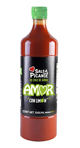 Amor Hot Sauce With Lemon Medium, Red, 33oz